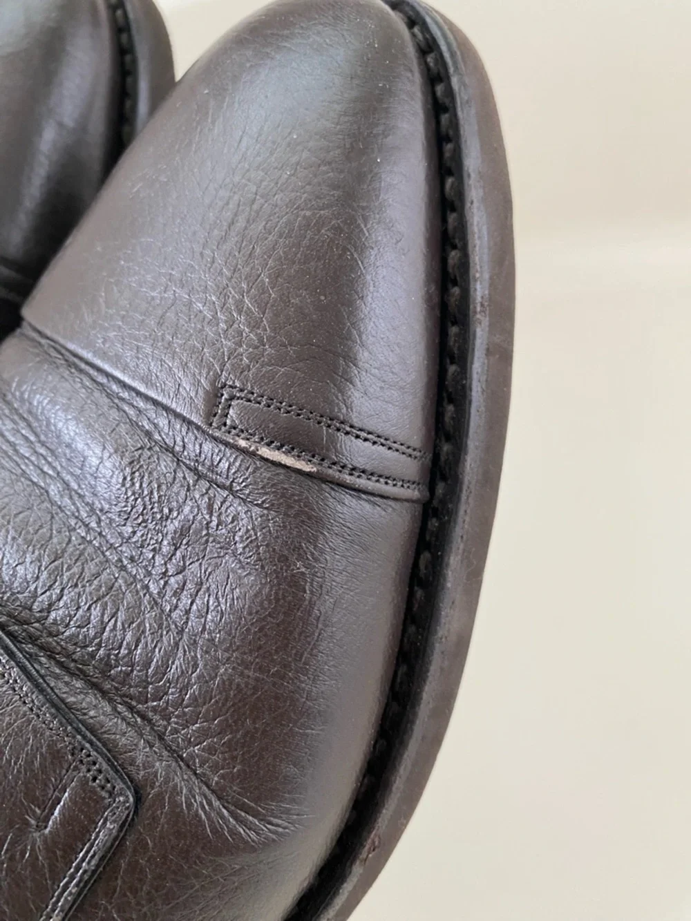 Bally Black Leather Cap-Toe Derby Shoes